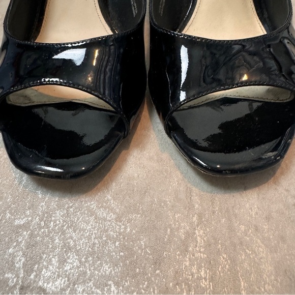 Via Spiga open toe heels black leather pump - Picture 6 of 14